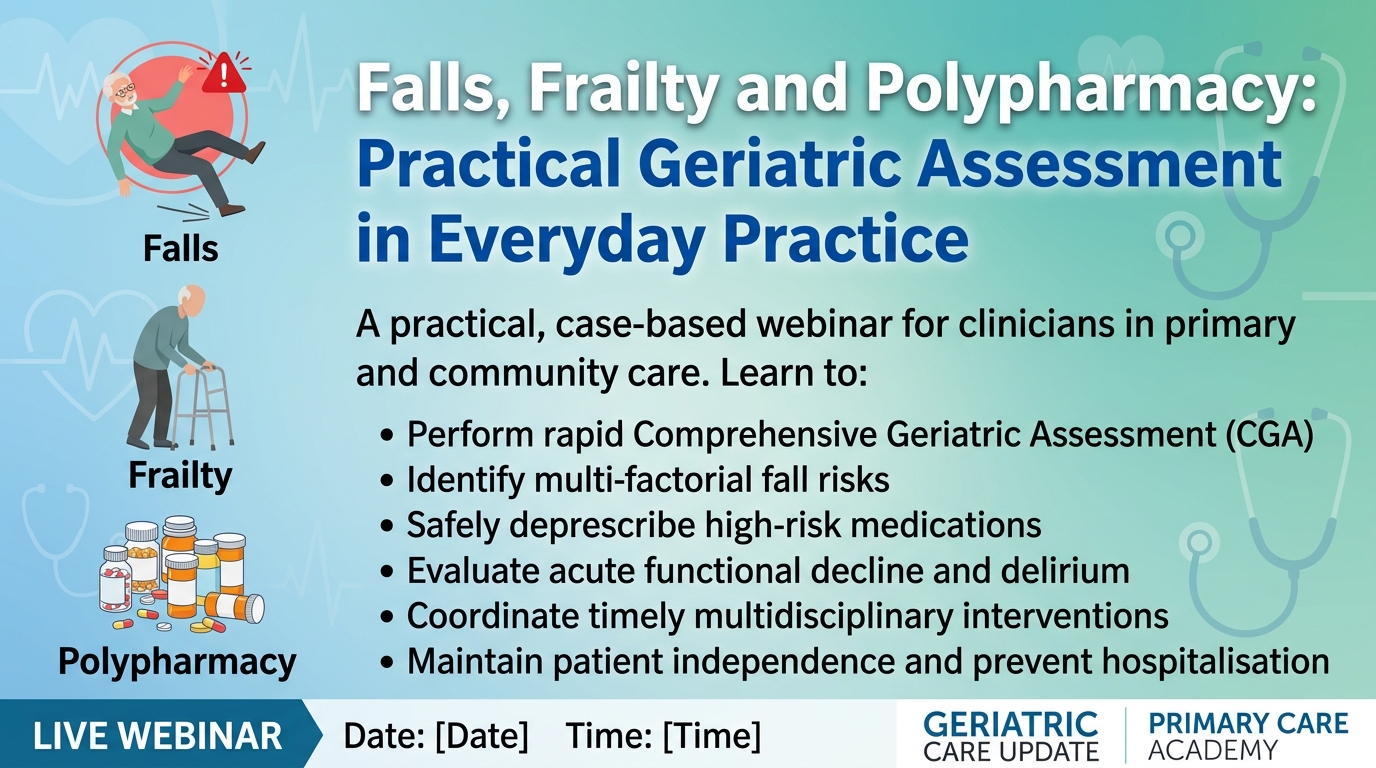 Falls, Frailty and Polypharmacy: Practical Geriatric Assessment in Everyday Practice (Recording)