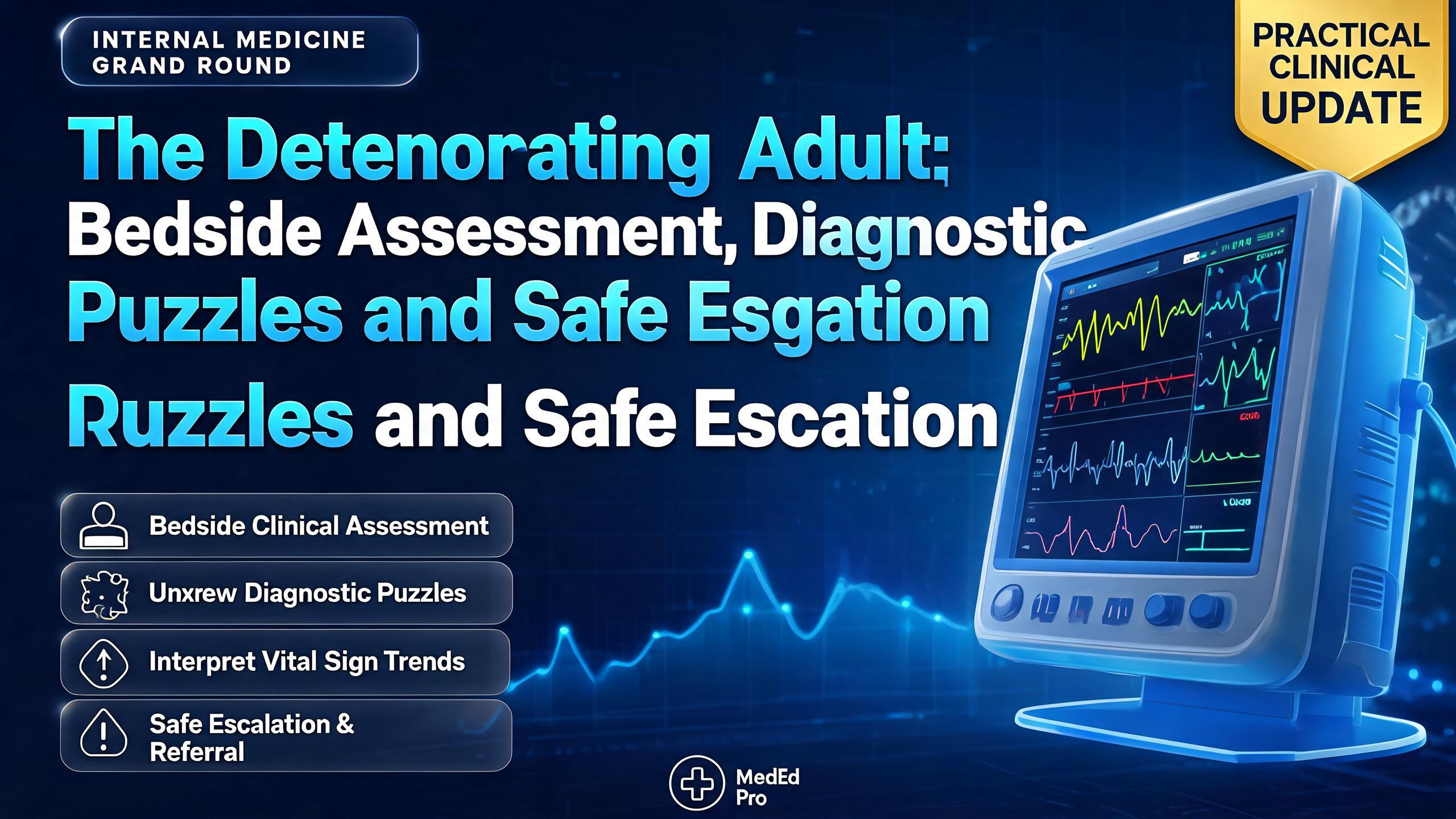  The Deteriorating Adult: Bedside Assessment, Diagnostic Puzzles and Safe Escalation (Recording)