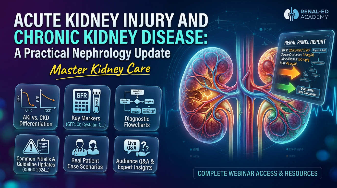 Acute Kidney Injury and Chronic Kidney Disease: A Practical Nephrology Update (Recording)